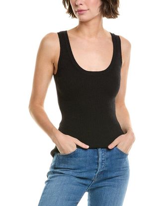 Enza Costa Knit Scoop Linen-Blend Tank