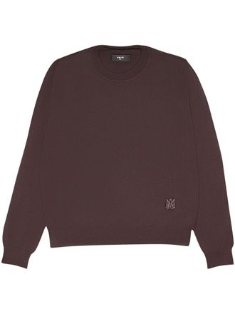 Amiri MA logo-embroidered sweatshirt - men - Cotton - S - Brown