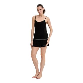 Karl Lagerfeld Two-piece Pyjama Set - Dames - Korte kleedjes - Zwart - M - Tweed - Kleedjes