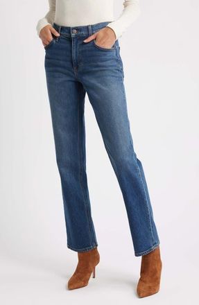 Veronica Beard Leah Straight Leg Jeans in Equinox Blue at Nordstrom, Size 30