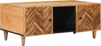 vidaXL Mesa De Caf&eacute; Marr&oacute;n 100 X 54 X 40 Cm Madera De Mango Maciza Vidaxl