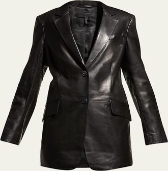 Rag & Bone Charles Lambskin Leather Blazer