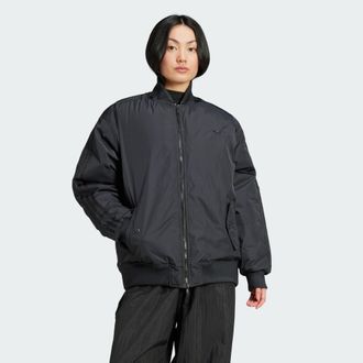 adidas Originals Womens Oversized SST Bomber Jacket - Black - Size X-Small