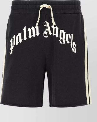 Palm Angels curved logo bermuda shorts elastic waistband