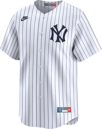Nike Yogi Berra New York Yankees Cooperstown Nike Mens Dri-FIT MLB Limited Jersey in White | CO25009XQYB-Z41
