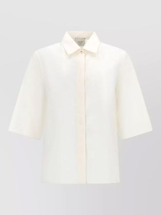 Alysi silk cropped shirt