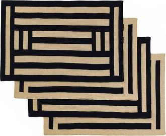 Verloop Columns Placemat Set Of 4 In Black