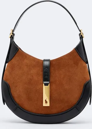 Polo Ralph Lauren Borsa a spalla Polo ID Small in suede