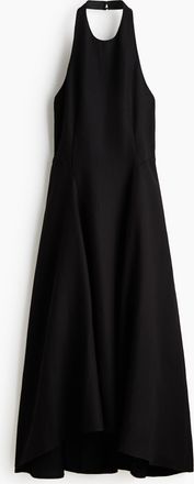 H&M Ausgestelltes Neckholderkleid - Schwarz