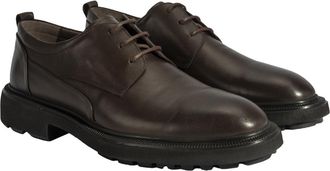 Desa Man Casual Lace-Ups - Leather Upper, Flat Heel, Slip-On, Breathable | Brown - 40