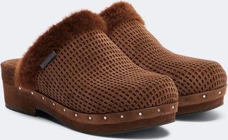 Brunello Cucinelli Monili suede clogs