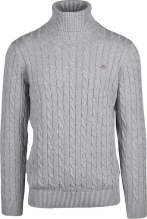 GANT Jersey de cuello alto Dolcevita Trecce - Knitwear - Hombre - Gris - 2XL