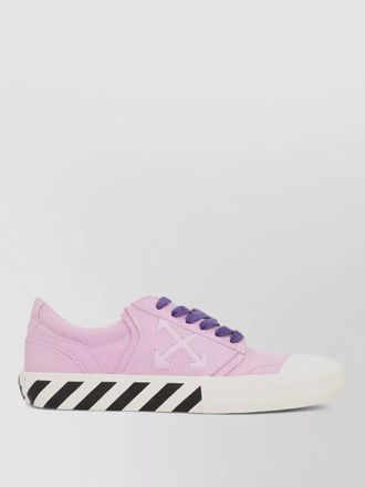 Off-white low top sneakers striped vulcanized sole