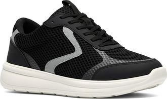 Clarks Ezrinn Tie Womens Shoes Black Combi Textile : 7.5 B - Medium