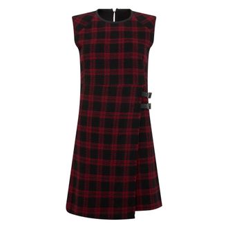 Pinko Check Sleeveless Fitted Dress With Side Belt - female - PINKO - Short Dresses - Multicolor - XS - Dresses
