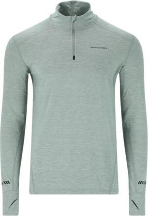 ENDURANCE Tune V2 Melange Midlayer Laufshirt f&uuml;r Herren | grau/t&uuml;rkis