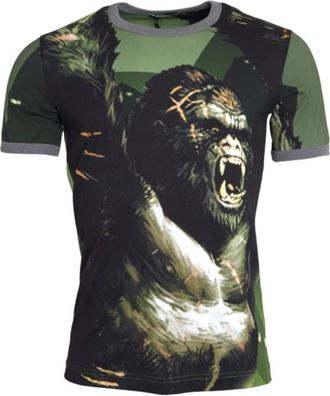 Dolce & Gabbana Dierenprint Crew Neck T-shirt - Heren - T-shirts - Groen - S - Katoen - Tops