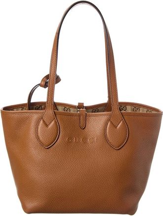 Gucci Totissima Small Reversible Gg Canvas & Leather Tote