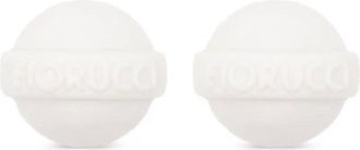 Fiorucci logo-embossed clip-on earring - White