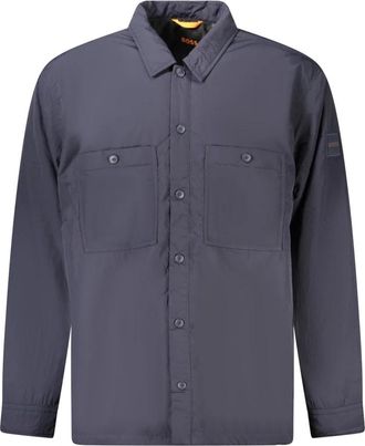 HUGO BOSS Locky 2 M Overshirt - Heren - Zomerjassen - Blauw - XL - Polyester - Jassen
