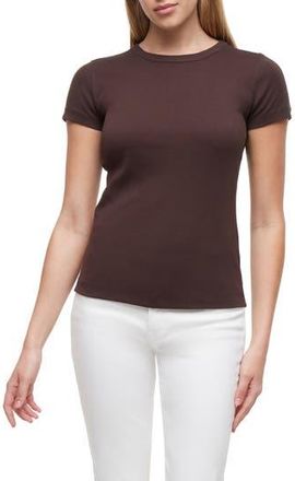 Three Dots Cotton Rib T-Shirt in Black Coffee at Nordstrom Rack, Size X-Large