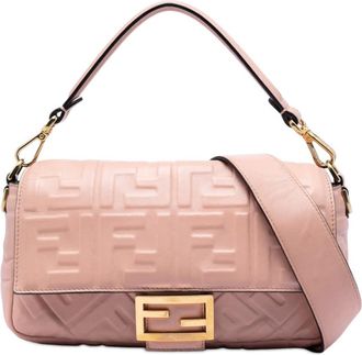 Fendi Pre-owned Fendi Zucca Embossed Leather Baguette Satchel Ladies BT89DQ6H8LQITDFA