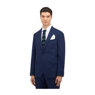 Brooks Brothers Heren, Jassen, Blauw, Maat: XL Wol