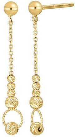 Bony Levy 14K Yellow Gold Beaded Linear Drop Earrings at Nordstrom Rack