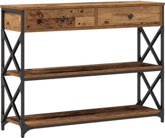 vidaXL Vidaxl - Mesa de Consola con cajón Madera vieja 100 x 28 x 75 cm