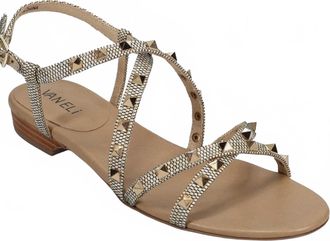 Vaneli Womens Basira Strappy Sandals In Camel Raffia