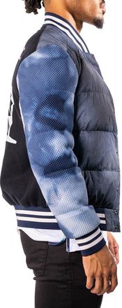 Maceoo Ocean Sky Blue Quilted Bomber Jacket at Nordstrom, Size 4