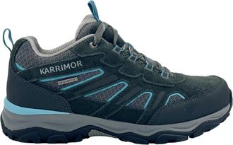 Karrimor Womens Mount Low Ladies Walking Shoes Waterproof Lace Up Hiking Grey/Blue 6.5 (39.5)