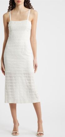 LoveShackFancy Verna Embroidered Lace Cotton Dress in White at Nordstrom, Size 12