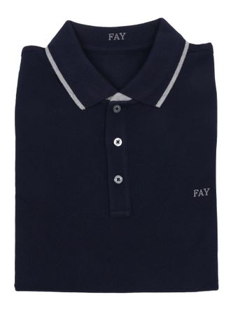 Fay Polo Db Collar Piquet Str. Stripes
