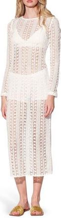 Walter Baker Ira Long Sleeve Open Stitched Dress in White at Nordstrom Rack, Size X-Small