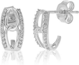 Vir Jewels 1/8 cttw Round Lab Grown Diamond Dangle Earrings.925 Sterling Silver Prong Set 1/2 Inch