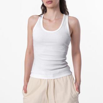 Burberry Logo Embroidery Tank Top, Size Medium