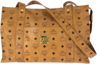 MCM Pre-owned Tote Bags, female, Brown, Size: ONE SIZE Pre-owned Plastic Shoulder Bag