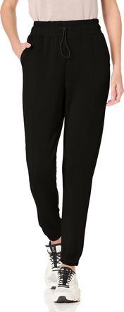 Danskin Womens Relaxed Fit Jogger Sweatpants, Black Salt, XL