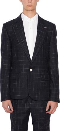 Daniele Alessandrini Mens Wool Single-breasted Jacket - Black - Size EU 46 (Mens)
