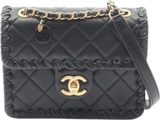 Chanel Pre-owned Leather chanel-bags - Dames - Vintage Schoudertas - Zwart - ONE Size - Vintage