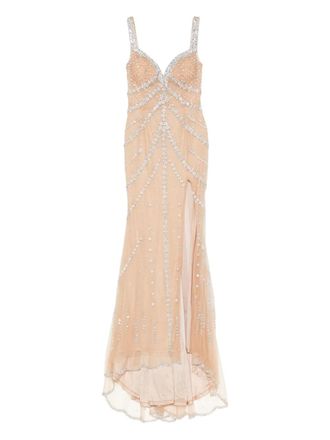 Holland & Holland crystal-embellished dress - Neutrals