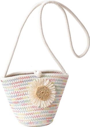 Generic Cymwer Women Woven Straw Crossbody Beach Bag for Outdoor Travel Picnic (Multicolor)