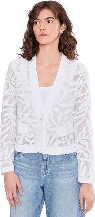 Nic+Zoe Garden Lace Jacket Womens Jacket Paper White : MD, Cotton/Nylon/Polyester