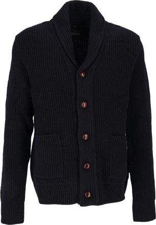 Barbour Hartland Gebreide Vest - Heren - Vesten - Blauw - M - Wol - Truien & Vesten