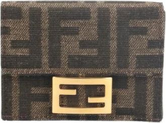 Fendi Pre-owned Wallets, female, Brown, Size: ONE SIZE Pre-owned Fabric Wallet