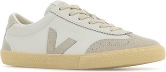 Veja Mens White Leather Volley O.t. Sneakers Whitenatural