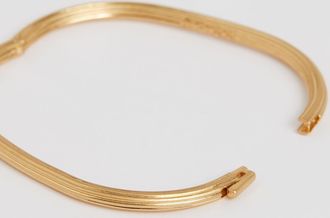 Reiss Gold Tone Contour Hinged Cuff