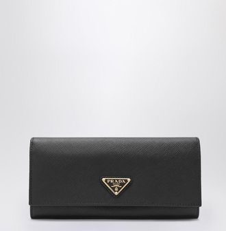 Prada Large wallet in black Saffiano
