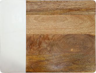 Gibson Home 16 Inch Duo Tone Rectangular Wood Serving Platter